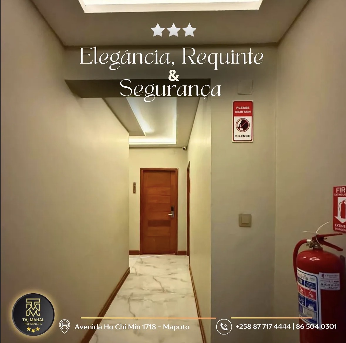 Corredor elegante do residencial